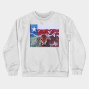 Texas Longhorn and Flag Crewneck Sweatshirt